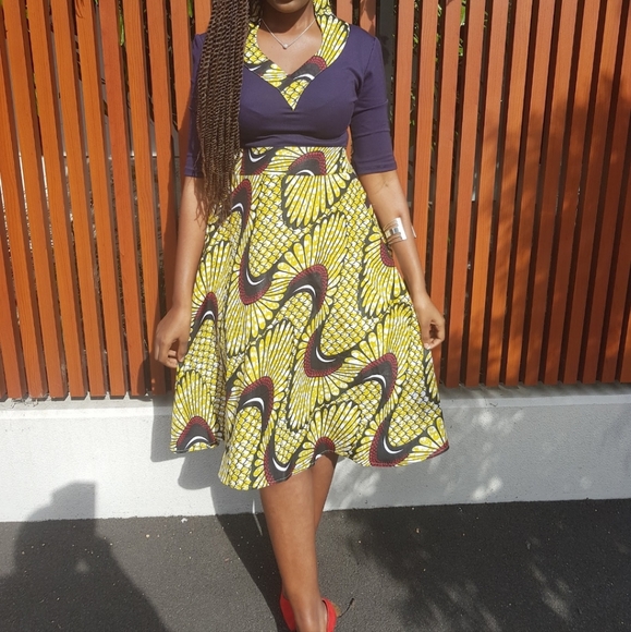 Women's African Print Custom Summer Dress ☀️ - Picture 5 of 6